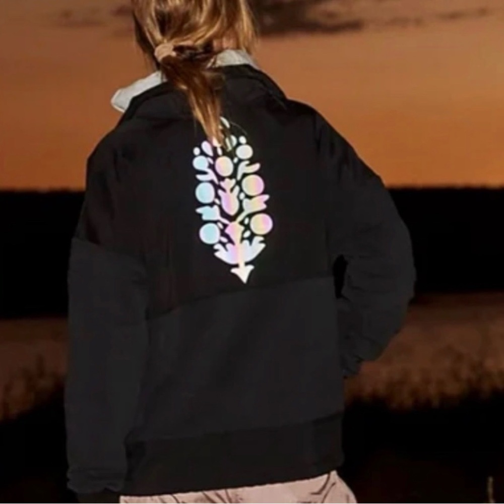 NWT Free People FP Movement Daybreak Reflective Half Zip Sweatshirt